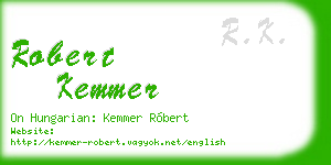 robert kemmer business card